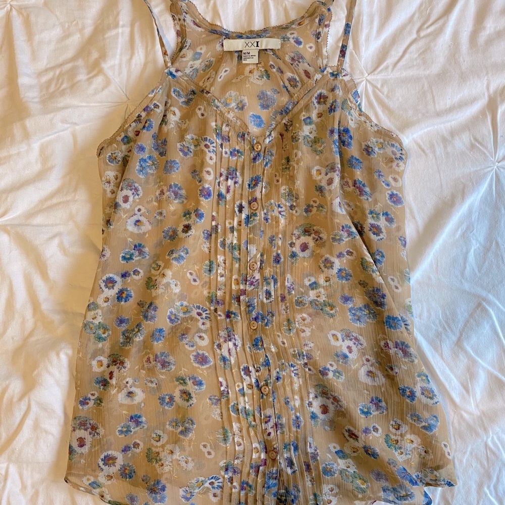 Sheer Floral Tank